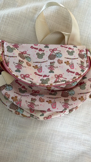 Epcot Girl Crossbody Bag | Fanny Bag | Drink Around The World Park Bag | Disney Inspired Fanny Pack