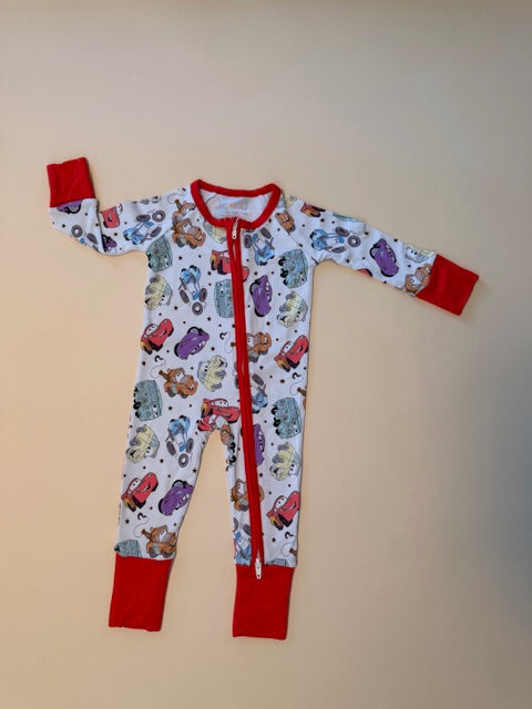 Ready Set SPEED- Cars Bamboo Zipper Onesie