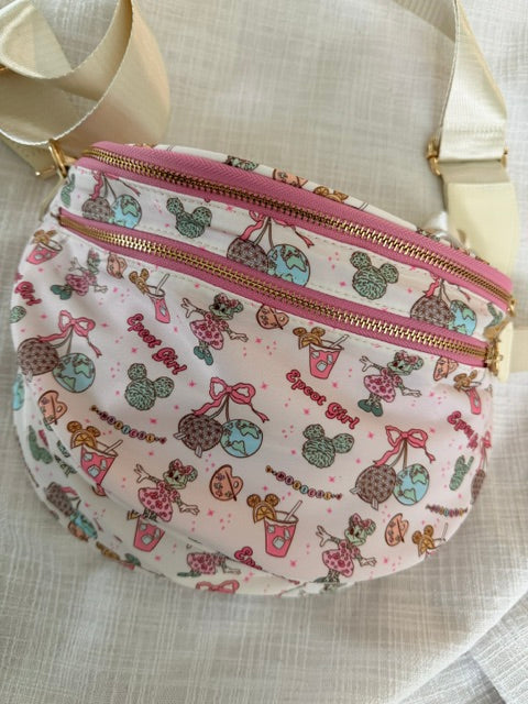 Epcot Girl Crossbody Bag | Fanny Bag | Drink Around The World Park Bag | Disney Inspired Fanny Pack