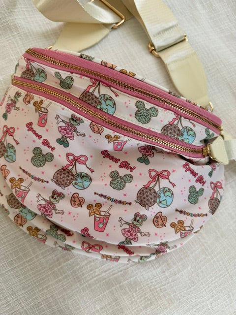 Epcot Girl Crossbody Bag | Fanny Bag | Drink Around The World Park Bag | Disney Inspired Fanny Pack