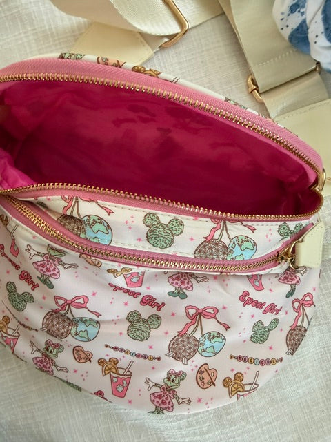 Epcot Girl Crossbody Bag | Fanny Bag | Drink Around The World Park Bag | Disney Inspired Fanny Pack